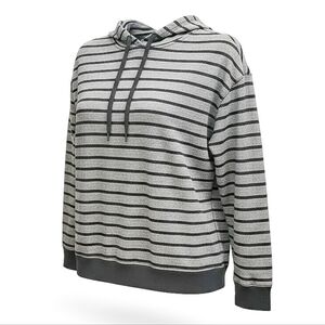 Jo & Co Jeans Women's Striped Gray and Black Hoodie